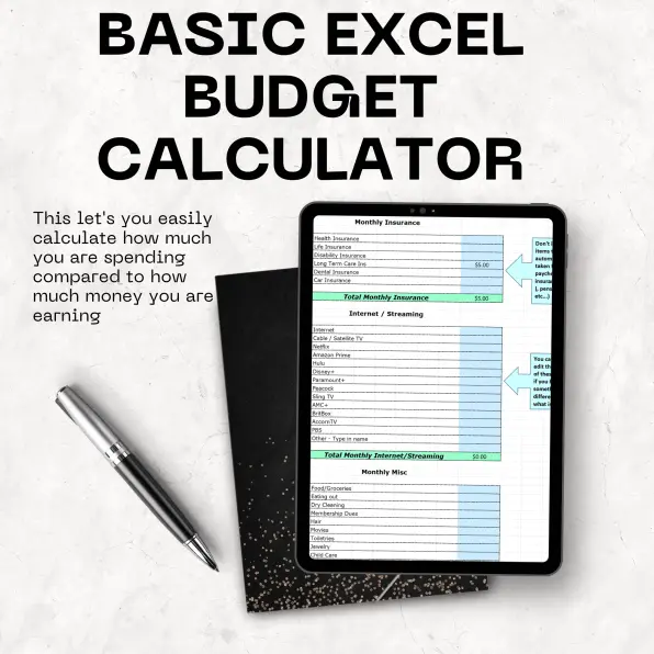 Excel Basic Budget Calculator